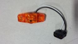 light, LED, marker, amber lens, w/ plug