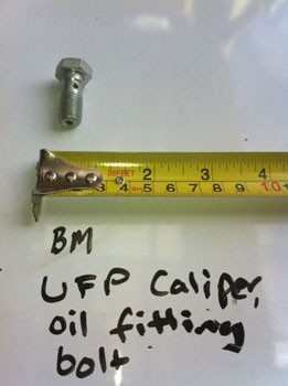 UFP Caliper Bolt for Brake lines fitting