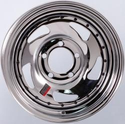 205/75R14C TRAILER KING II TIRE  5 LUG CHROME DIRECTIONAL WHEEL
