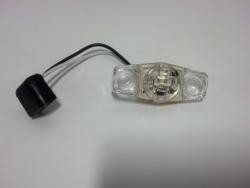 light, LED, marker/clearance, surface mount, amber light/clear lens, with plug
